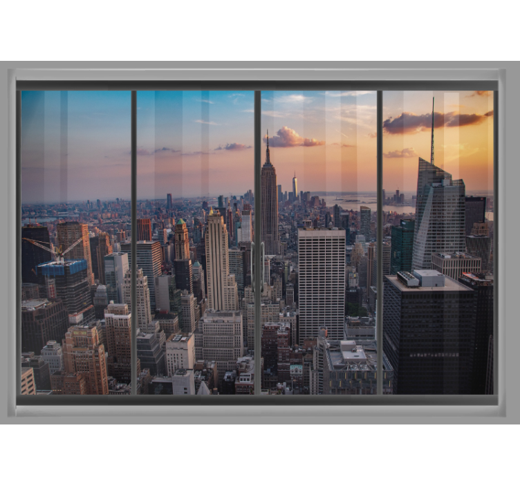 Foto behang new york stadsgezicht met empire state - TenStickers