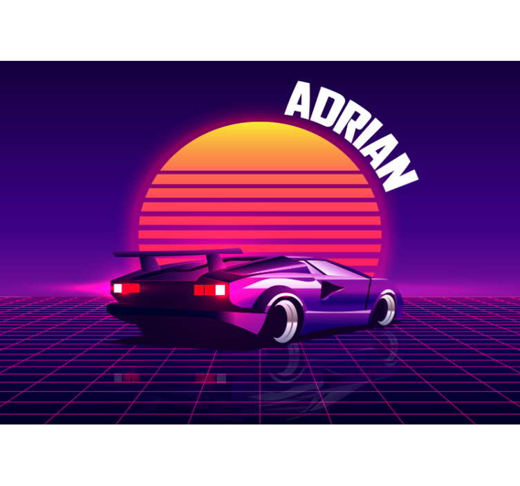 Fotobehang voertuigen retro raceauto - TenStickers