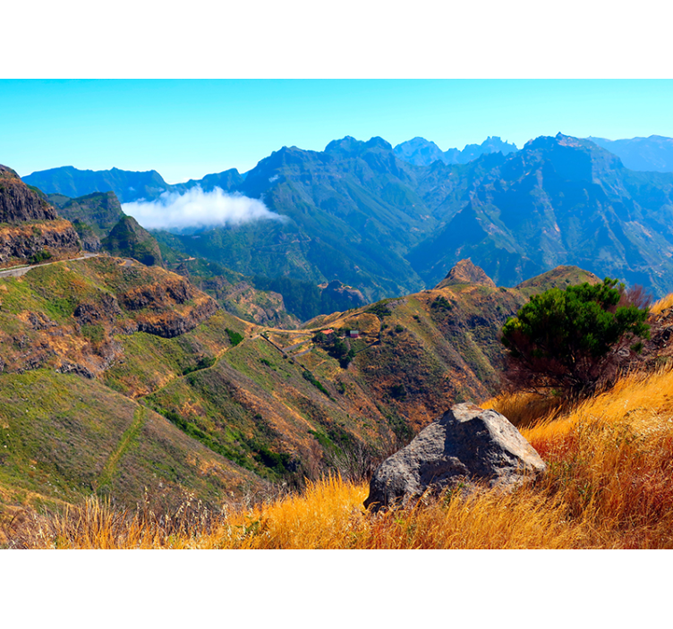 Majestueus uitzicht foto behang bergen - TenStickers