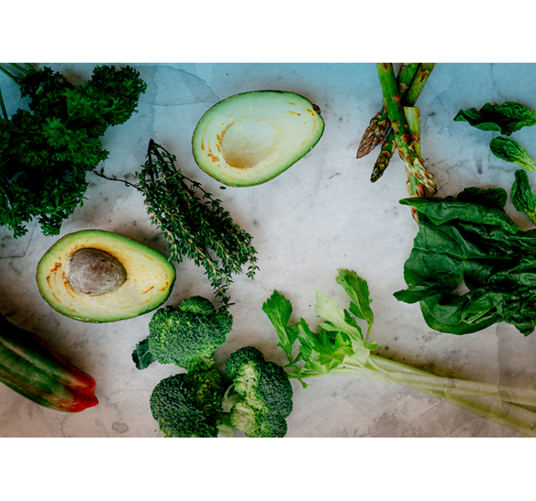 Foto behang keuken vers avocado arrangement - TenStickers