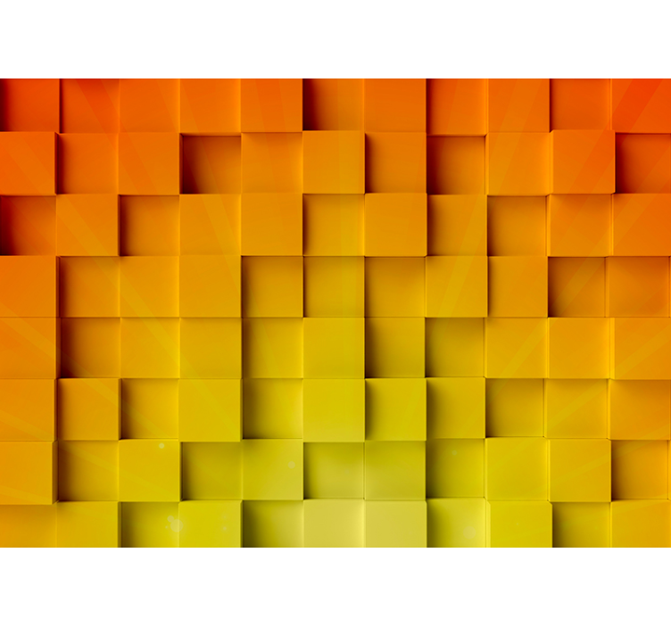 Fotobehang lijnen geometrisch cube motief - TenStickers