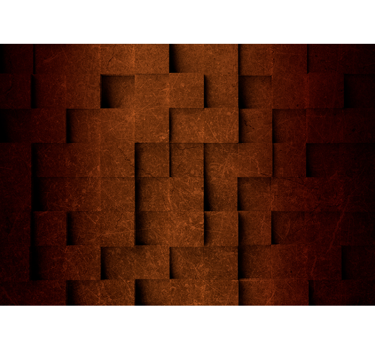 Fotobehang ander print gelaagd vierkant patroon - TenStickers