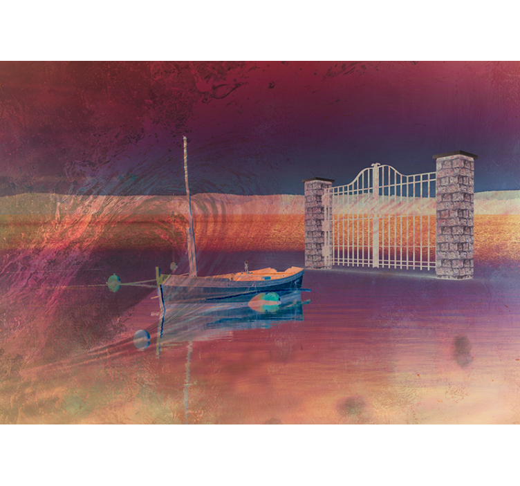 Serene meerscène fotobehang landschap - TenStickers