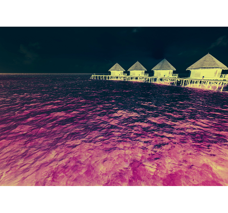 Serene waterretraite fotobehang meer - TenStickers