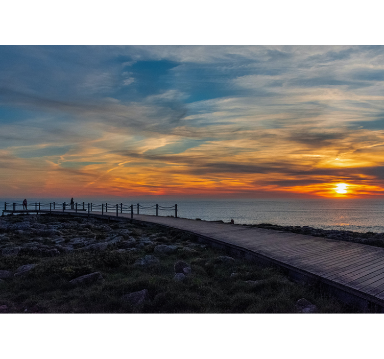 Serene oceaan horizon fotobehang landschap - TenStickers