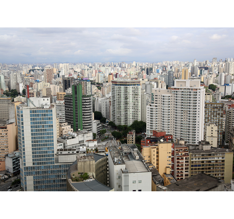 Stadsgezicht perspectief fotobehang steden en landen - TenStickers