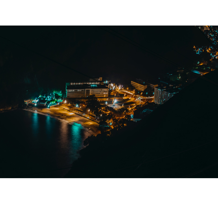 Fotobehang steden en landen nachtstadzicht - TenStickers