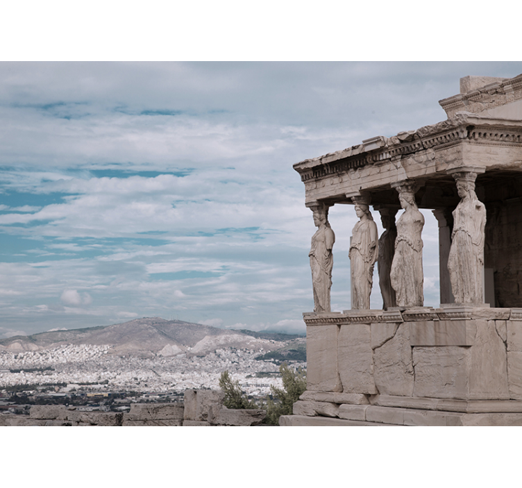 Uitzicht op het oude athene fotobehang steden en landen - TenStickers