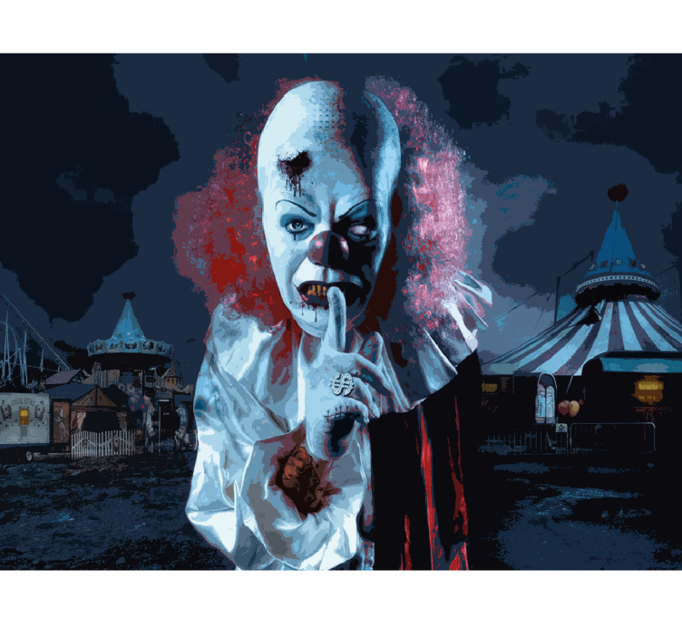 Fotobehang Horrorfilm enge clown fotobehang - TenStickers