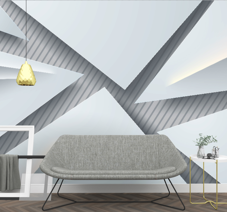 Abstract fotobehang geometrische laagvormen - TenStickers