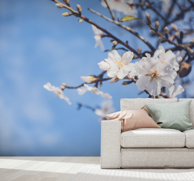 Bloeiende takken fotobehang bloemen - TenStickers