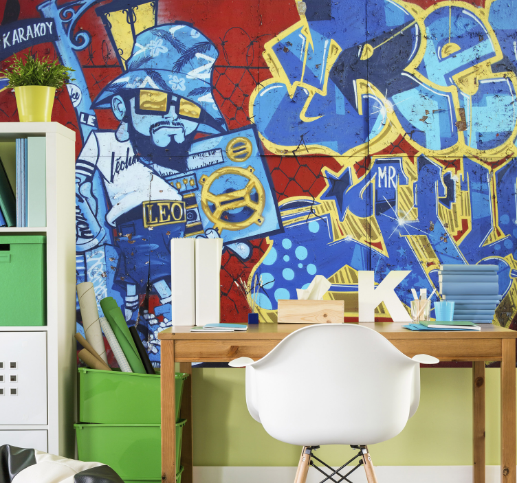 Coole graffiti stedelijke kunst fotobehang - TenStickers