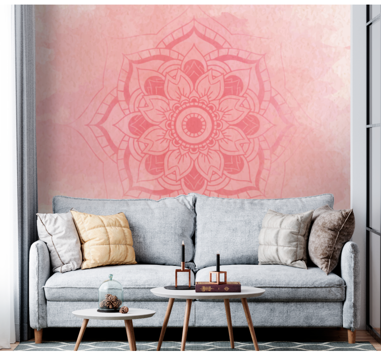 Elegante bloemenmandala fotobehang mandala - TenStickers