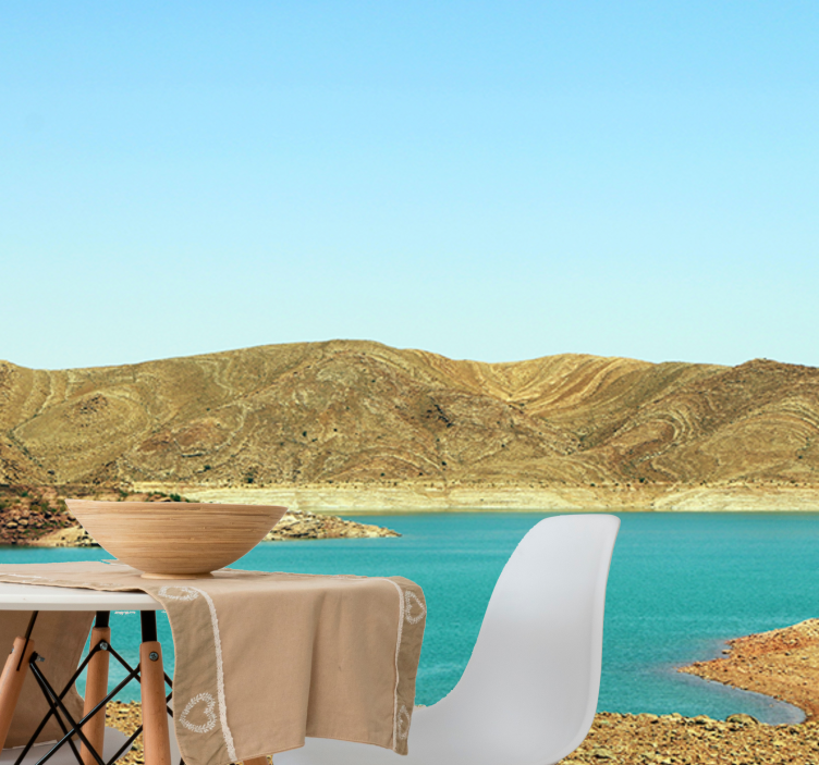 Foto behang bergen serene bergmeer - TenStickers