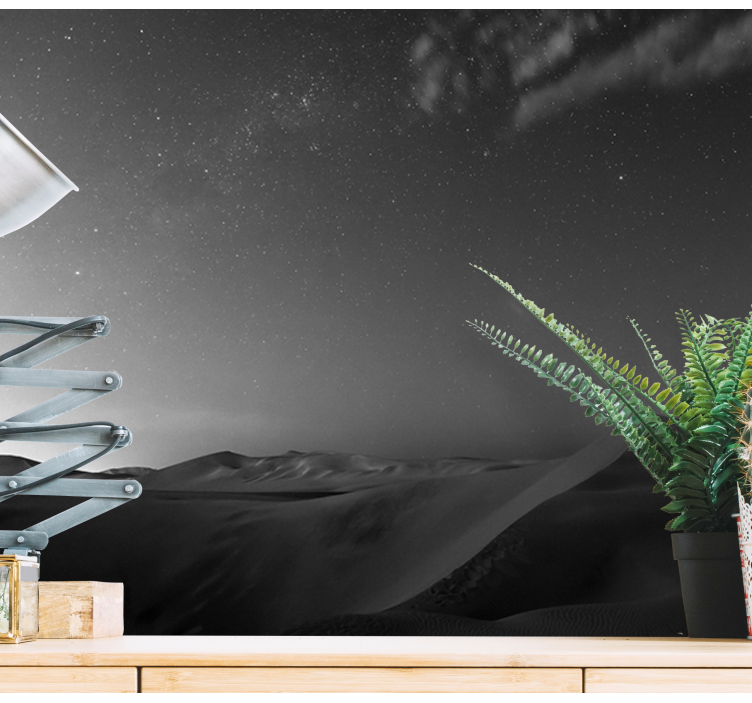 Foto behang bergen woestijnduinen nacht - TenStickers