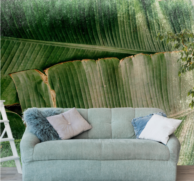 Foto behang natuur levendige bladeren niveaus - TenStickers