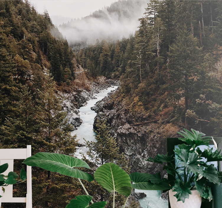 Foto behang natuur majestueus rivierlandschap - TenStickers