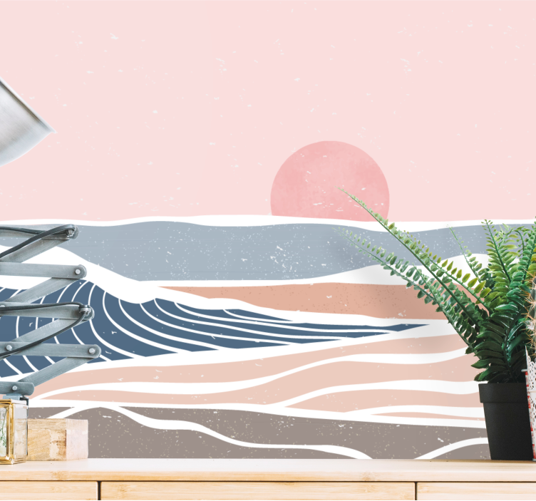 Foto behang natuur serene kustlandschap - TenStickers