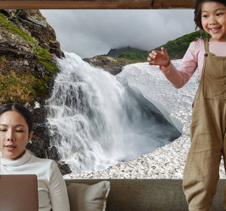 Foto behang natuur waterval scenic view - TenStickers