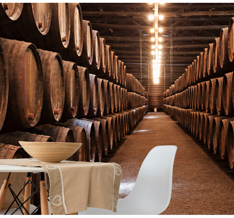 Vintage foto behang Vintage kelder - TenStickers