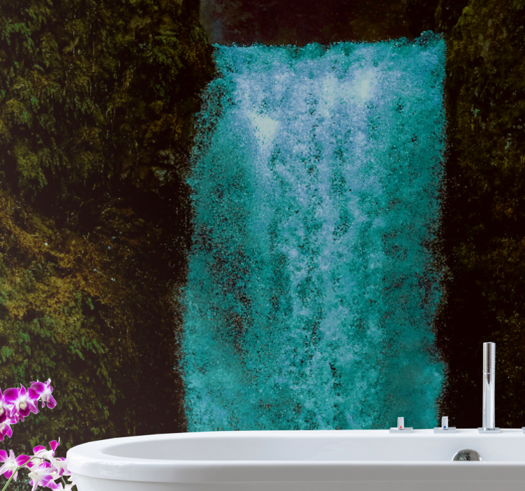 Foto behang waterval grand waterfall stream - TenStickers