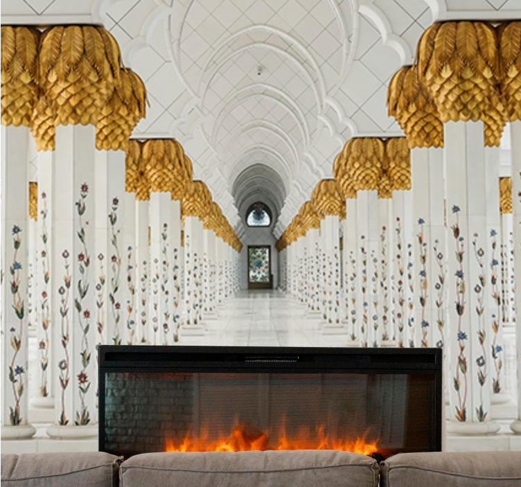 Fotobehang afrikaanse stijl majestueuze kolom hal - TenStickers