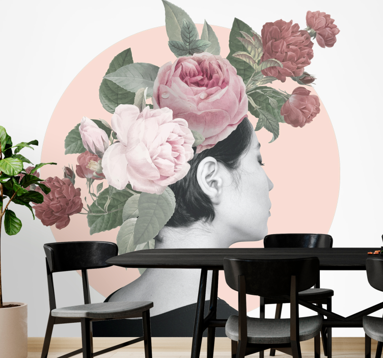 Fotobehang bloemen bloemen haaraccessoire - TenStickers