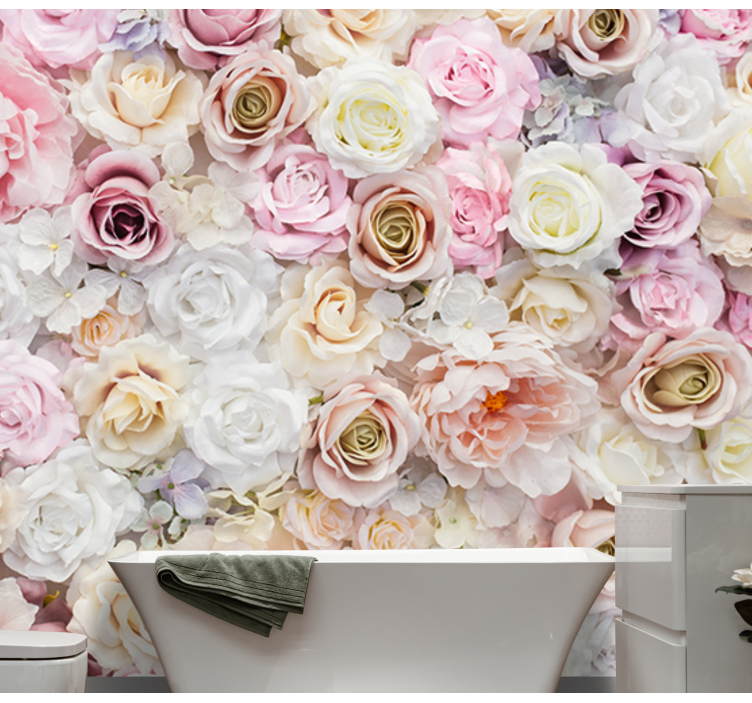 Fotobehang bloemen delicaat rozenarrangement - TenStickers