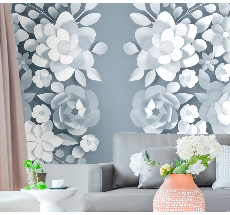 Fotobehang bloemen elegante botanische motieven - TenStickers
