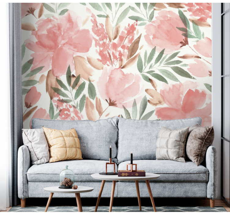 Fotobehang bloemen elegantie in bloemendesign - TenStickers