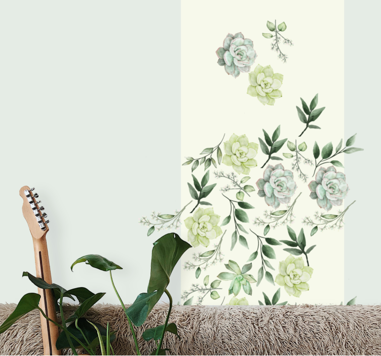 Fotobehang bloemen succulente bloemarrangementen - TenStickers