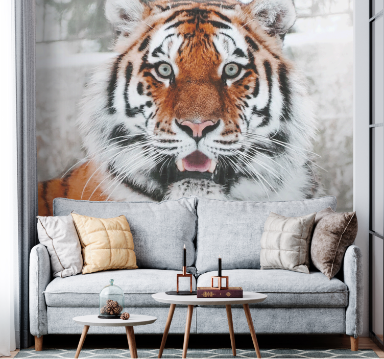 Fotobehang dieren koninklijke tijger representatie - TenStickers