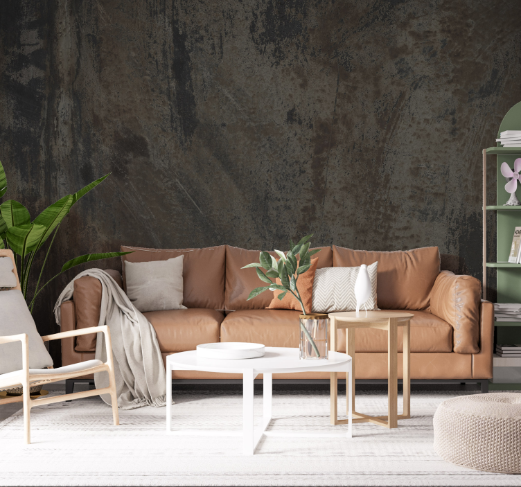 Fotobehang industriële grijze verroest ijzer - TenStickers