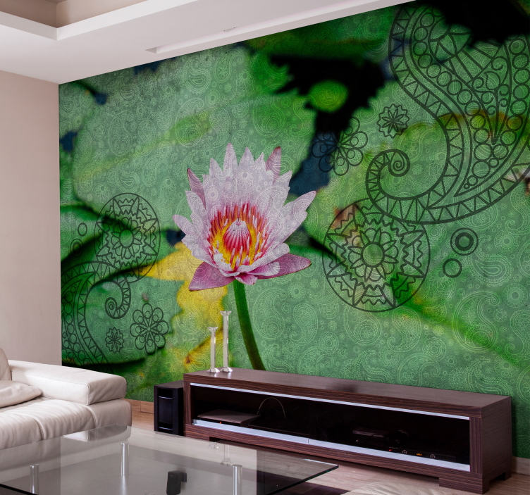 Fotobehang klaprozen lotus bloem elegant - TenStickers