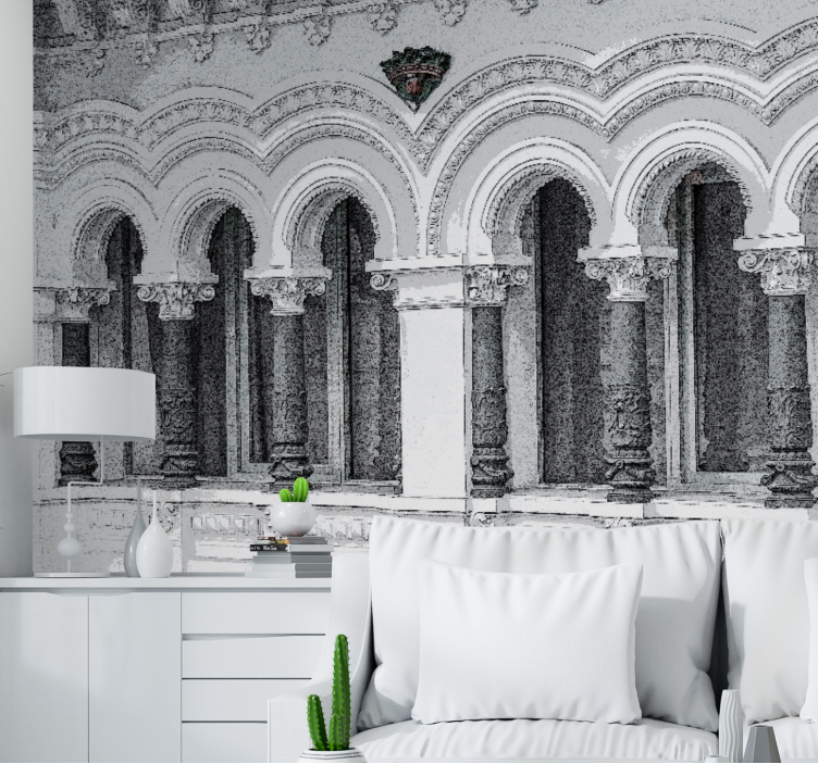 Fotobehang klassieke kunst architectonische bogen detail - TenStickers