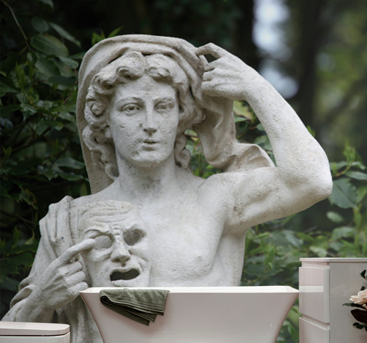 Fotobehang klassieke kunst beeldhouwwerk display - TenStickers