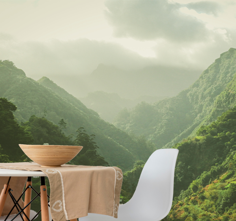 Fotobehang landschap bergvallei scenery - TenStickers