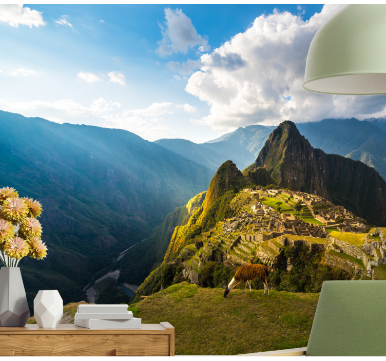 Fotobehang landschap machu picchu panorama - TenStickers
