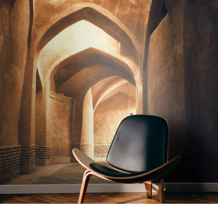 Fotobehang landschap oude booggangen passage - TenStickers