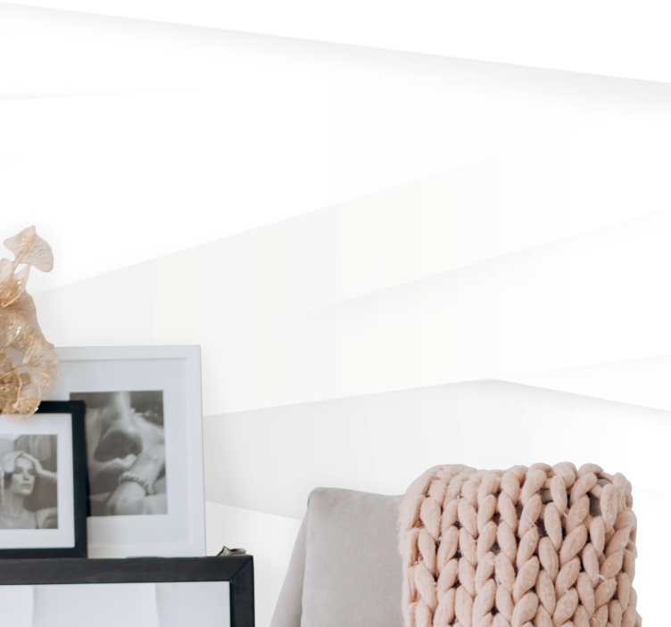 Fotobehang lijnen gelaagde geometrische vormen - TenStickers