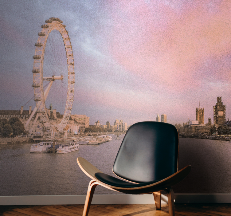 Fotobehang london uitzicht op het london eye - TenStickers