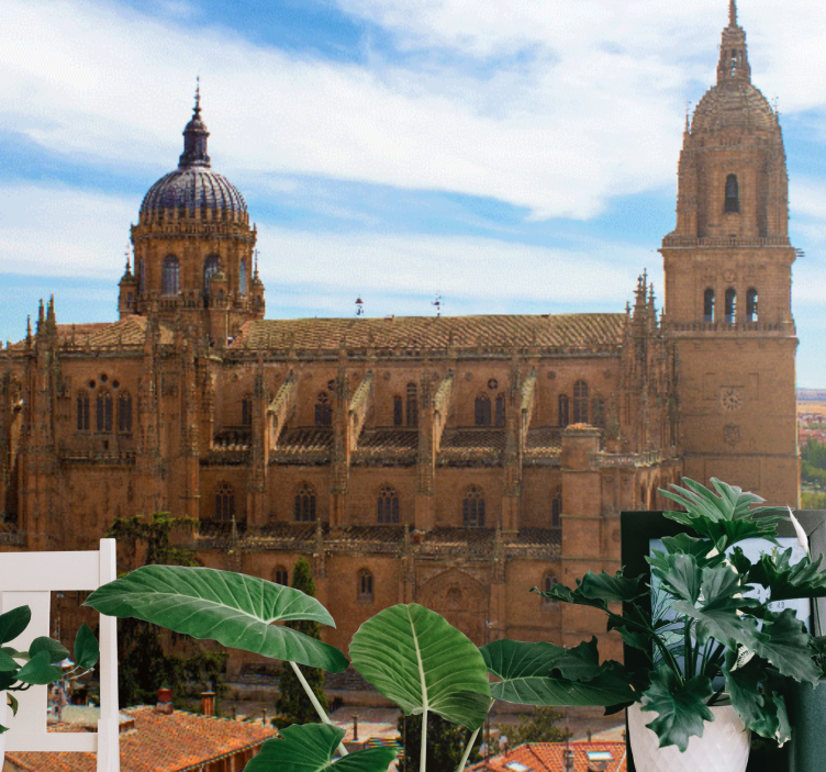 Fotobehang madrid uitzicht op de historische kathedraal - TenStickers