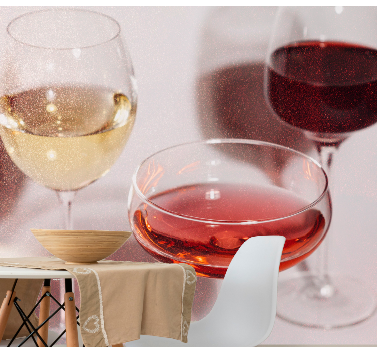 Fotobehang muziek elegante wijnglazen - TenStickers