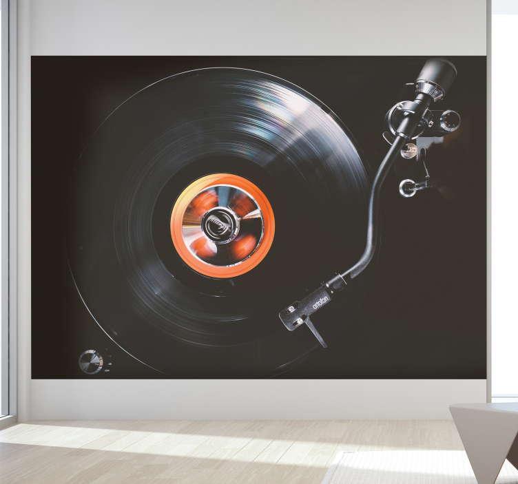 Fotobehang muziek vinyl platenspeler - TenStickers