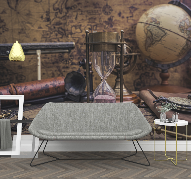 Fotobehang steden en landen antieke klokken collectie - TenStickers