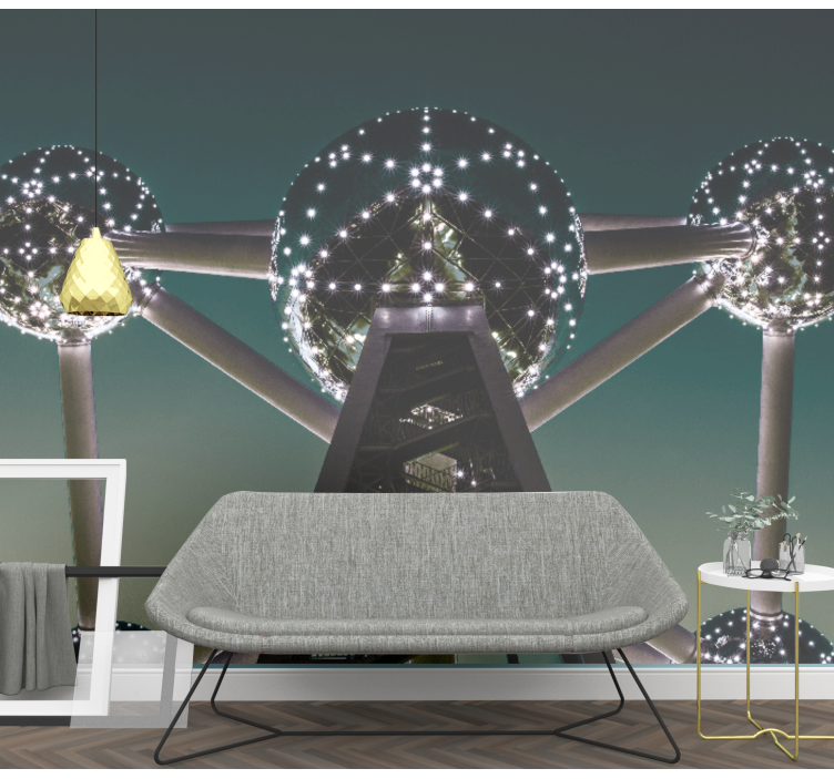 Fotobehang steden en landen brussels atomium structuur - TenStickers