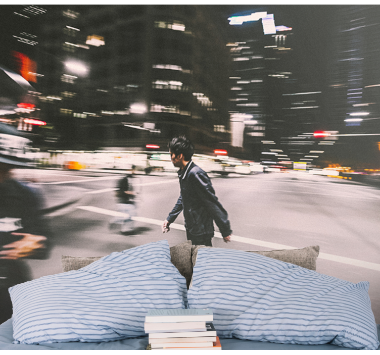 Fotobehang steden en landen urban nacht skate - TenStickers