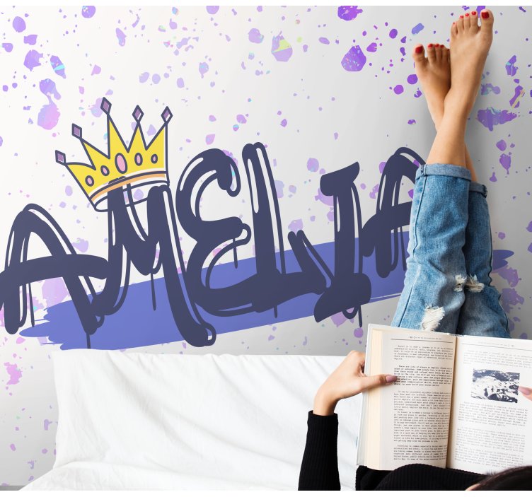 Fotobehang tekst gepersonaliseerde naam vorming - TenStickers