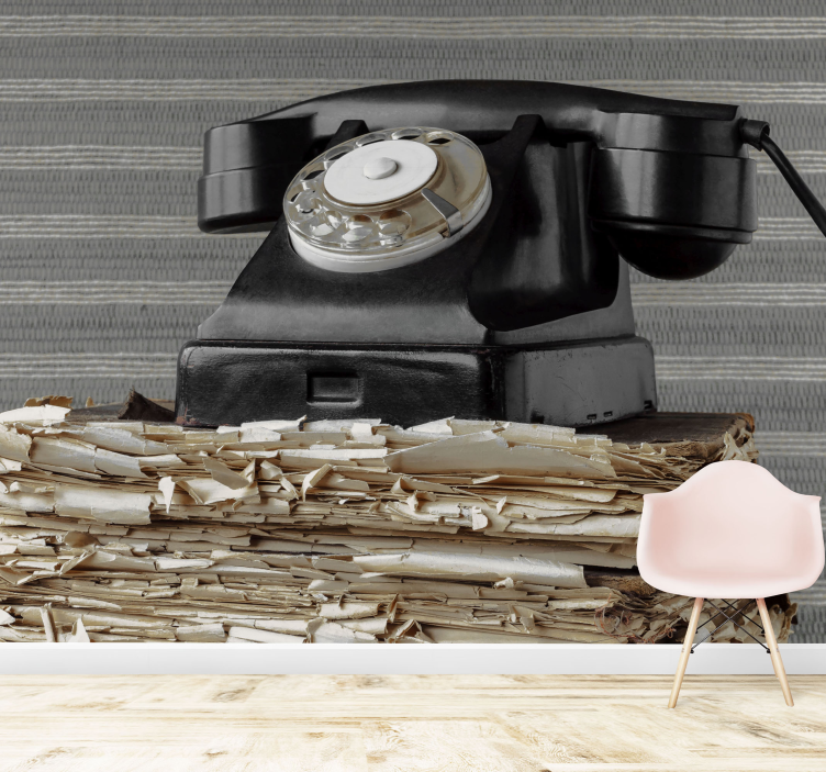 Fotobehang voertuigen vintage telefoon klassiek - TenStickers