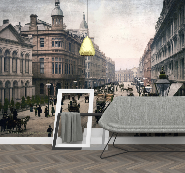 Historisch stadsgezicht fotobehang stad - TenStickers